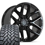 Defiant DF17C 20X9 Black Rims & 275/55R20 A/t Tires Set Fits Ford Lincoln 18ET. Fixed Price $2312.00.