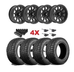 Black Wheel Tire Package Set 275 60 20 All Terrain Off Road FT105. Fixed Price $2295.00.