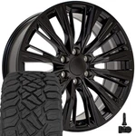 4869 22X9 Black Oe Rims & 285/45R22 R/t Tires, Tpms Set 6X139.7 28ET. Fixed Price $1956.00.