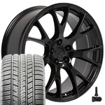 Staggered 20IN Black 2528 Wheels & Tires Fit Dodge Charger Challenger. Fixed Price $1744.50.