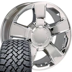20X8.5 Chrome 5651 Oe Wheels & 275/55R20 At Tires Set 6X139.7. Fixed Price $2272.00.