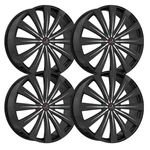 (SET-4) Cavallo CLV-49 20X8.5 5X112/5X114.3 35MM Black Machined Wheels Rims. Fixed Price $1212.36.