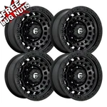 (SET-4) Fuel D633 Zephyr 17X9 6X139.7 Matte Black -12MM Wheels Rims Inch. Fixed Price $1480.00.