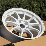 (set Of 4) Volk Racing CE28N-PLUS 17X10 +44 5X114.3 Dash White Wheels. Fixed Price $3920.00.