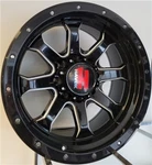Havok H105 Jeep Wheels 20"X9 -12 Offset Lugs Road Machined Black. Fixed Price $1999.00.