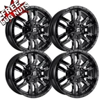 (SET-4) Fuel D595 Sledge 20X9 6X135 Black Milled 1MM Wheels Rims Inch. Fixed Price $2000.00.