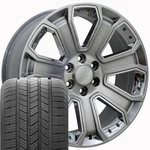 20" Rims Tires Fit Gm Chevy Sierra Silverado Hyper W/chrome Gy 5661. Fixed Price $2080.00.