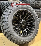 4) 20X10 Fuel D865 Strike Black Wheels 35" Mt Tires 6X5.5 Ford Bronco Full Size. Fixed Price $3324.05.