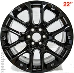 1 New Single Gmc Sierra Yukon Denali Oem Black 22" Wheel Rim Srv 84802386. Fixed Price $550.00.