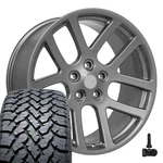 22X10 Gunmetal 2223 Oe Wheels & 285/45R22 A/t Tires Tpms Set 5X139.7. Fixed Price $2092.00.
