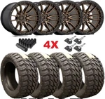 Fuel D681 Rebel Bronze Rims Tires 33125020 Fits Chevy Sierra Silverado 1500. Fixed Price $2995.00.