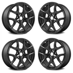20" Jeep Grand Cherokee Gloss Black Wheels Rims Factory Oem 9214 2019-2022 Set. Fixed Price $1297.35.