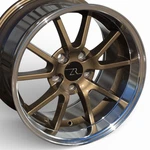 17" Bronze Machined Lip FR500 Style Wheels 17X9 17X10.5 5X114.3 Mustang 94-04. Fixed Price $719.00.