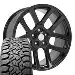 22X10 Black 2223 Oe Wheels & 33X12.5R22 R/t Tires Set 5X139.7. Fixed Price $2373.00.
