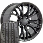 18X8.5 Gunmetal 5734 Wheels & 245/40ZR18 Tires Set Fit Camaro C4 Corvette C7 Z06. Fixed Price $1451.00.