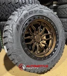 20X10 Arena Hustle Bronze Wheels 35" At Rt Tires 6X5.5 Dodge Ram 1500 Trx. Fixed Price $2659.05.
