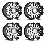 Set 4 18" Vision 375 Warrior Gloss Black Machined Face 18X8.5 Wheels 5X150 25MM. Fixed Price $864.80.