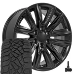 SET(4) Oe Wheels CA91 20X9 Black Spoke & 275/55R20 R/t Tires, Tpms. Fixed Price $1937.00.