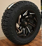 20X10 Fuel Reaction 35" Mt Black Wheels Rims Tires Package 5X5.5 Dodge Ram 1500. Fixed Price $3324.05.