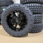 20X10 Moto Metal MO970 Black Wheels Rims 35" Mt Tires 5X5 Jeep Wrangler Jk Jl. Fixed Price $2279.05.