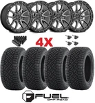 35 12.50 17 Mud Terrain W/ Gunmetal Grey Fuel Wheel Tire Set Rebel D680 5X127. Fixed Price $2295.00.