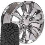 5916 20X9 Chrome Oe Rims & 275/55R20 R/t Tires Set 6X139.7 28ET. Fixed Price $2185.00.