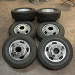 Set Of Six '05-'26 Ford F-350 Dually Wheels On 245/75R17 Michelin Ltx MS2 Tires. Fixed Price $2495.00.