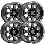 (4) Raceline 929B Sl Avenger 17X9 6X5.5" -12MM Matte Black Wheels Rims 17" Inch. Fixed Price $1047.96.