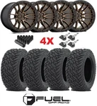 Fuel Rebel Bronze Black Lip Wheel Tire Mt 33 12.50 18 Mud Terrain Set F-150 F150. Fixed Price $2295.00.