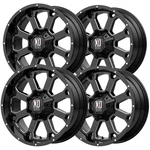 (SET-4) Series XD825 Buck 20X9 5X5.5"/5X150 +0MM Black/milled Wheels Rims. Fixed Price $1823.96.