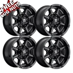 (SET-4) Fuel D575 Coupler 18X9 6X139.7 Gloss Black -12MM Wheels Rims Inch. Fixed Price $1480.00.