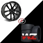 20" Gloss Black Staggered Set Of (4) Wheels W/tires Fits Tesla Model 3. Fixed Price $1611.50.