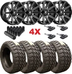 Fuel Contra D615 Black Rims 35 12.50 20 Tires M/t Mud Chevy Silverado Ram 1500. Fixed Price $2995.00.