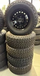 Set Of Five Used '21-'25 Ford Bronco 17" Steel Rims 265/70R17 General Grabber At. Fixed Price $1195.00.