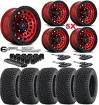 Fuel Zephyr Red Wheels Rims 295 70 18 35 Gripper Tires A/t Wrangler Gladiator. Fixed Price $3349.00.