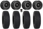 Kmc Aztec Beadlock 15" Wheels Black/mi +38MM 33" RX600 Tires Renegade Outlander. Fixed Price $2493.72.