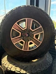 Set Of Four Used '05-'25 Ford F-150 3997 Oem FL3Z1007C Wheels On 295/70R18 Tires. Fixed Price $1095.00.