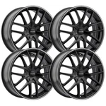 (SET-4) Touren TR60 18X8 5X110/5X115 40MM Black Machined Wheels Rims Inch. Fixed Price $731.76.