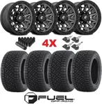 Fuel Covert Gunmetal Wheel W/ Tire M/t Mud 33 12.50 17 Terrain Set Fit Jeep. Fixed Price $2395.00.