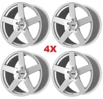 22 Silver Wheels Rims Staggered Offset Fondmetal Mrr Avant Ferrada Niche Rohana. Fixed Price $1195.00.
