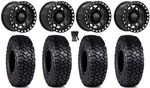 Kmc Torx Beadlock 15" Black/milled +0MM 30" Intersect Tires Commander Maverick. Fixed Price $2474.24.