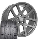 22" Gunmetal 2223 Wheels & Goodyear Tires Set Fit Dodge Ram 1500 SRT10. Fixed Price $2052.00.