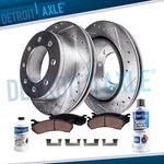 Drw 325MM Rear Drilled Slotted Rotor + Brake Pads For Sierra Silverado 3500 Hd. Fixed Price $177.76.