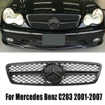 Black Front Grille W/star Fit Mercedes Benz W203 C230 C320 C280 C220. Fixed Price $79.99.