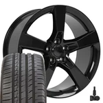 5443 Black 20X9 Rims & 245/45ZR20 Tires Fits Camaro - Ss Style. Fixed Price $1710.00.