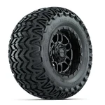 Set Of (4) 12" Gtw Titan Machined & Black Wheels 23X10.5-12 Terrain Tires. Fixed Price $744.00.