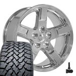 20X9 Chrome 2364 Oe Wheels & 275/55R20 At Tires Set 5X139.7. Fixed Price $2260.00.