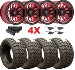 Fittipaldi Red W/ Black Lip Wheels & Mt Mud 35 12.50 17 Tires Package Set Fuel. Fixed Price $2349.00.