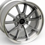 17" Gunmetal Machined FR500 Replica Wheels 17X9 17X10.5 5X114.3 Mustang 94-04. Fixed Price $769.00.