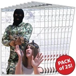 25 Pack Paper Shooting Targets Gun Range Rifle Pistol Hostage Terrorist 23X35. Fixed Price $23.69.